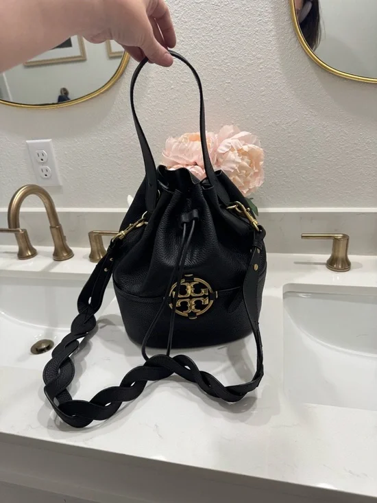 Tory Burch Miller Leather Bucket Bag - Picture 3 of 8